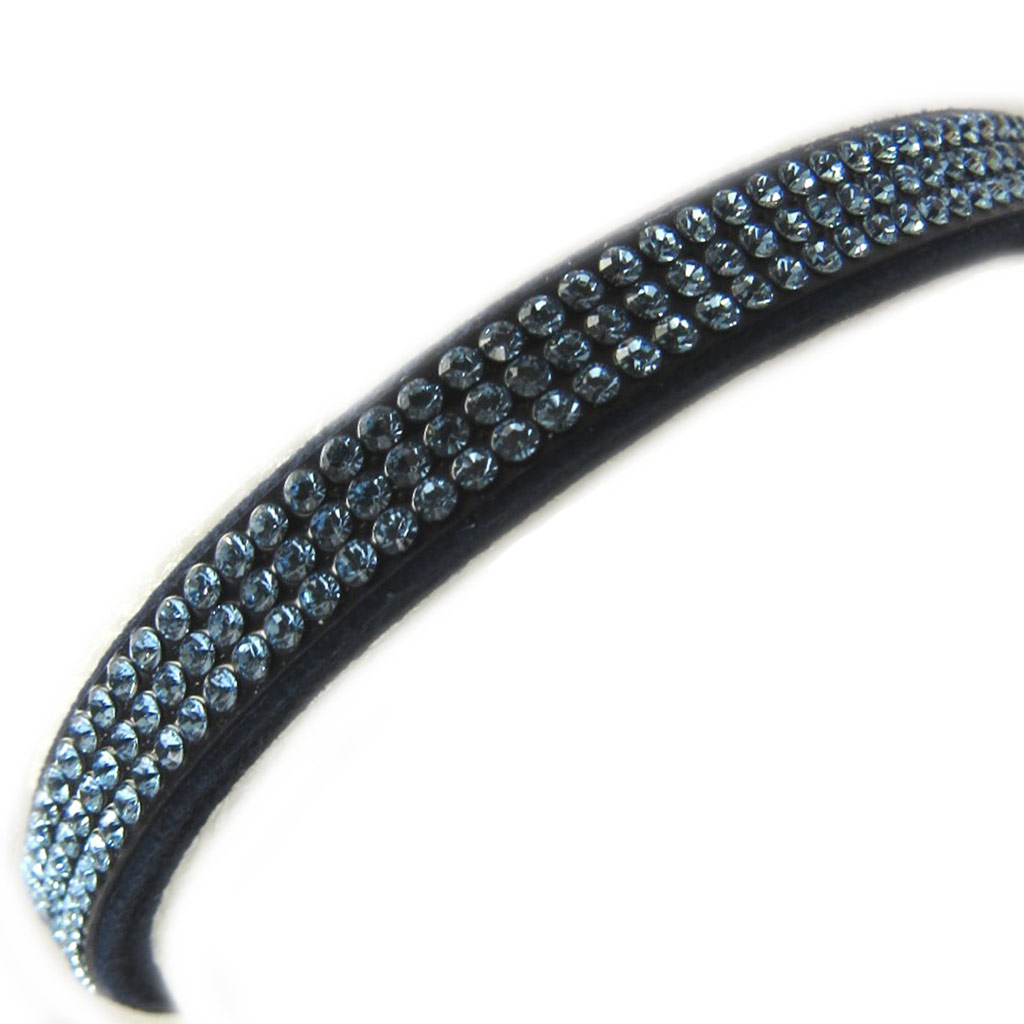 Bracelet créateur \'Déesse\' bleu (Crystal) 8 mm - [M0635]