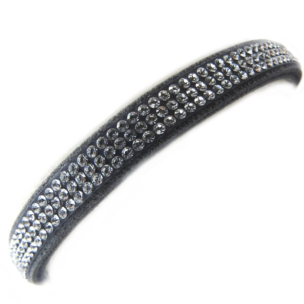 Bracelet créateur \'Déesse\' gris blanc (Crystal) 8 mm - [M0639]