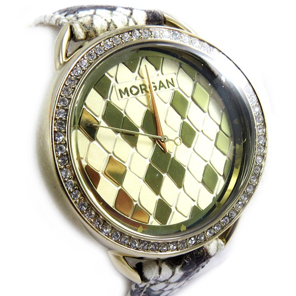 Montre créateur \'Morgan\' doré (Python) - [M1268]