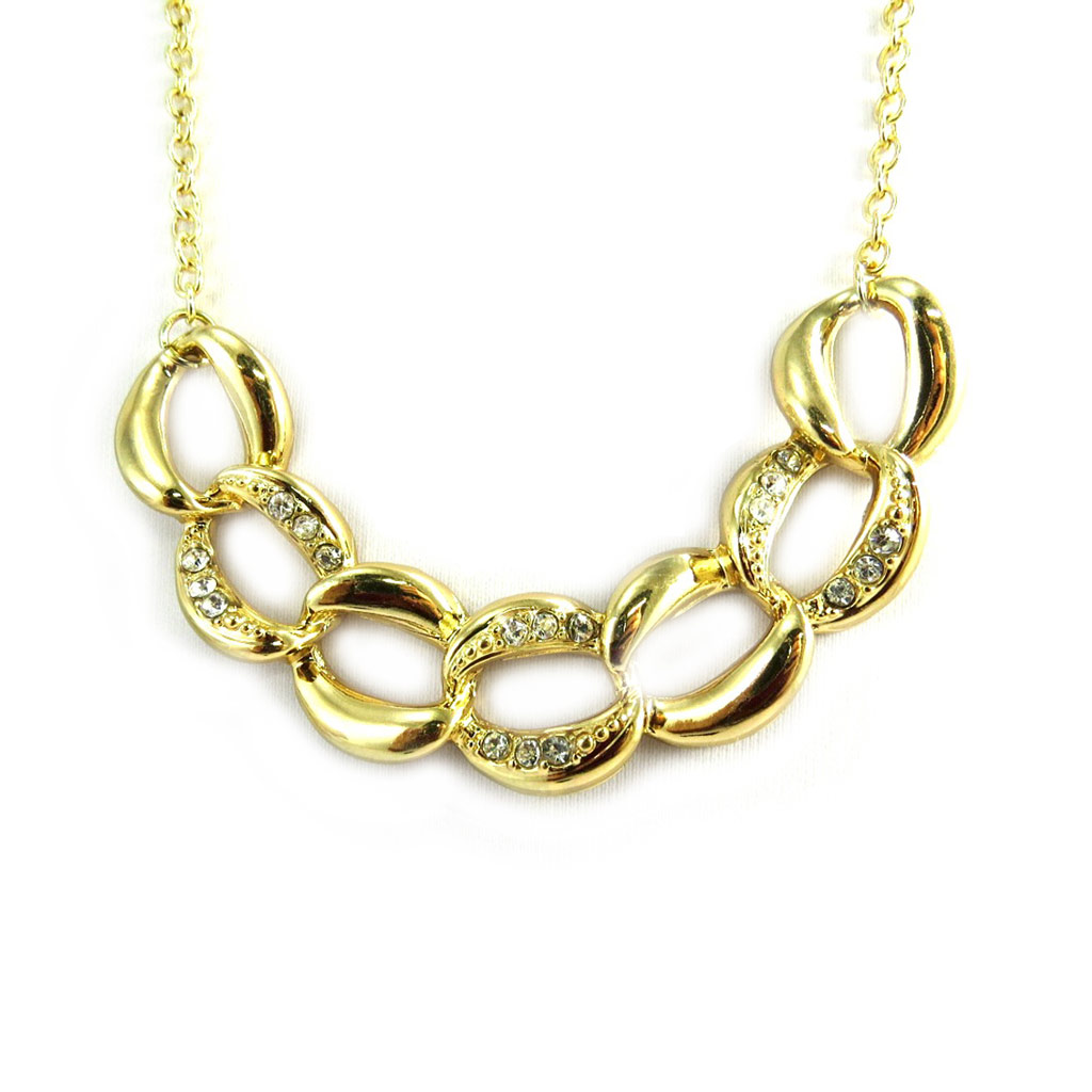 Collier Créateur \'Sissi\' doré - [M1981]