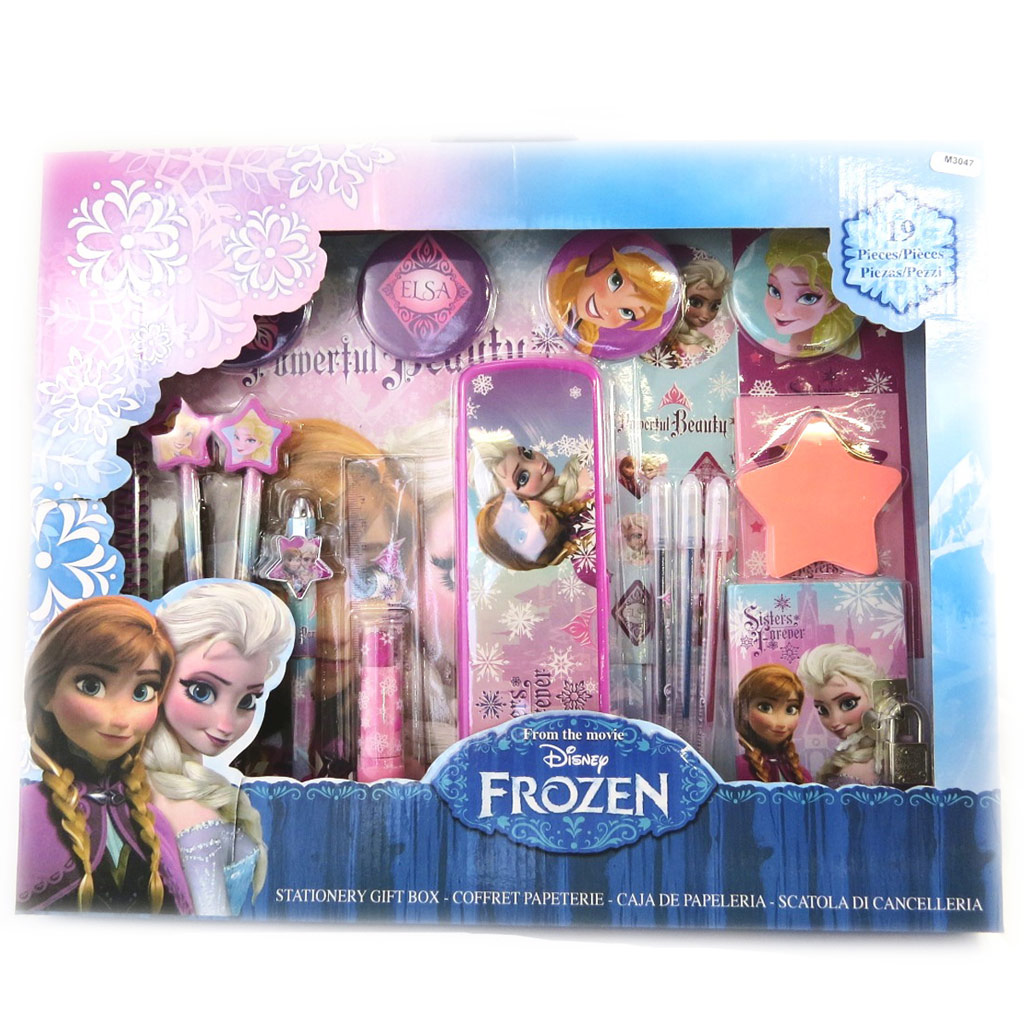 Set papeterie XXL \'Frozen - Reine des Neiges\' violet (19 pièces) - [M3047]