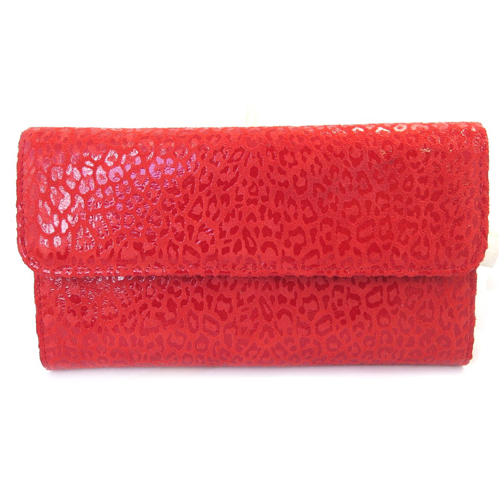 Compagnon Cuir \'Frandi\' rouge (léopard) - [M3471]