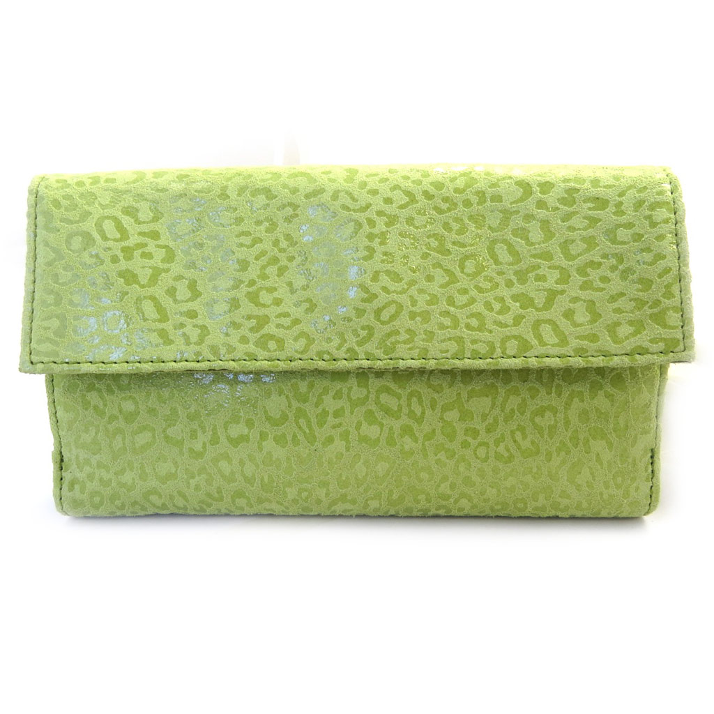 Compagnon Cuir \'Frandi\' vert anis (léopard) - [M3716]
