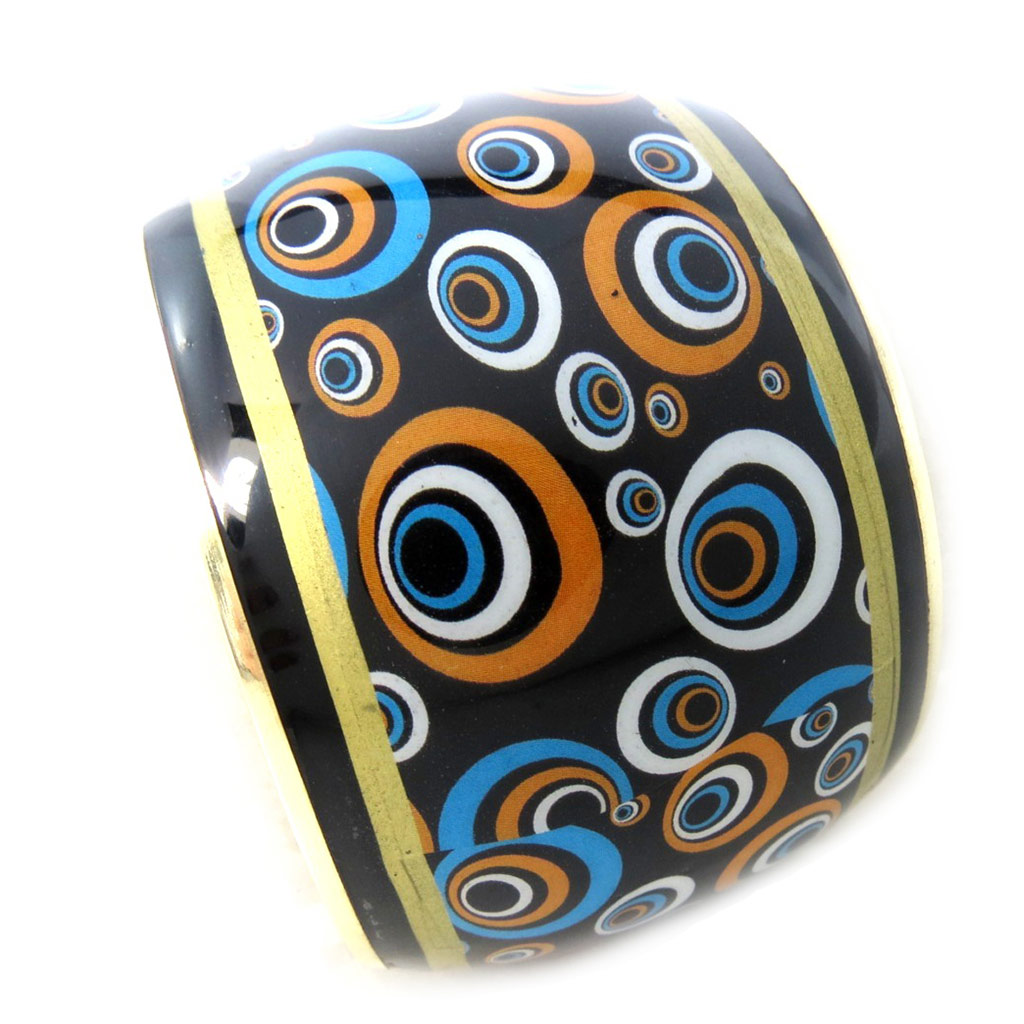 Bracelet créateur \'Bohemian Rhapsody\' bleu orange noir - [M4180]