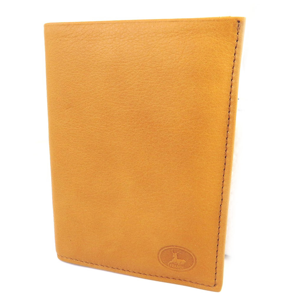 Portefeuille Cuir \'Frandi\' camel sauvage (européen) - [M5591]