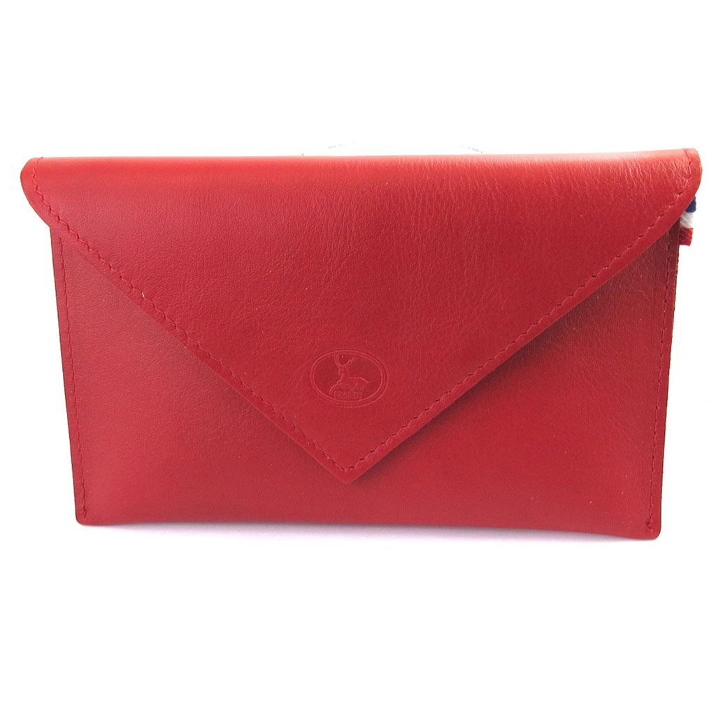 Porte Papiers de voiture Cuir \'Frandi\' rouge (ultra plat) - [M6589]