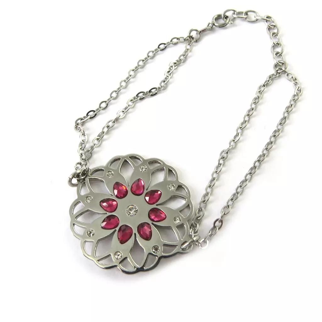 les trésors de lily Bracelet acier 'Carmen' rose argenté [M7220]