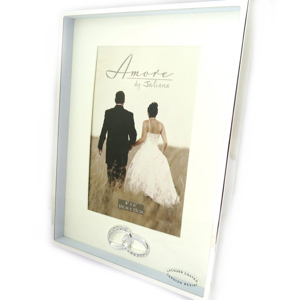 Cadre Photo \'Alliances\' cristal chrome (10x15 cm) - [M7732]
