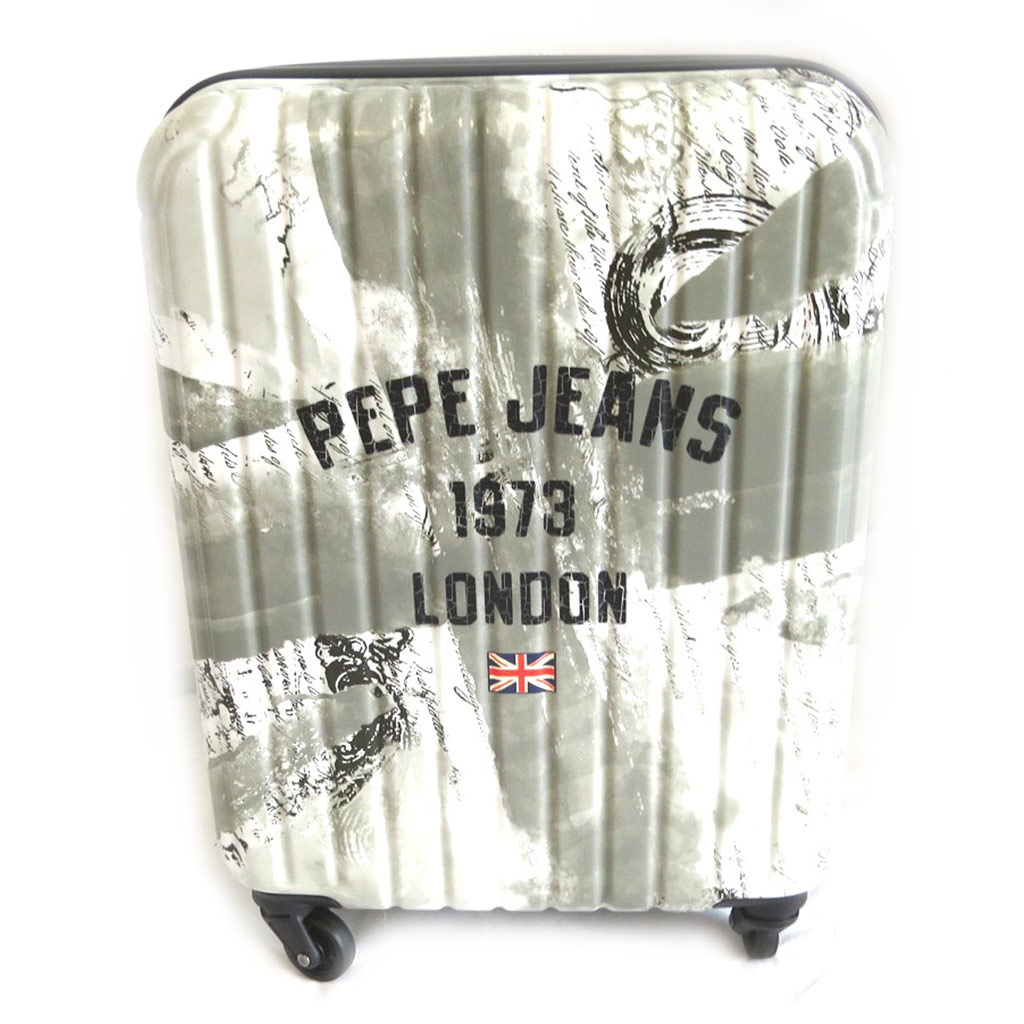 Valise ABS \'Pepe Jeans\' gris - Union Jack (London) 55 cm - [M7849]