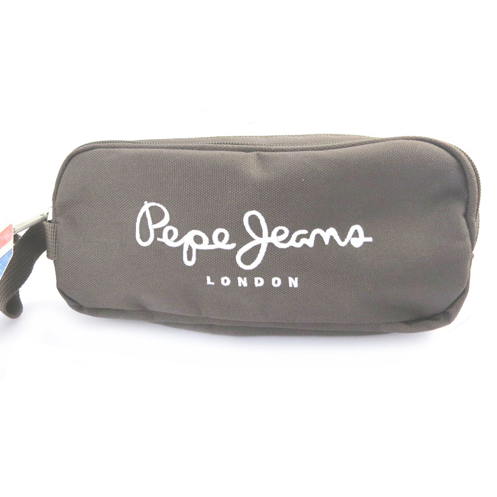 Trousse double compartiment \'Pepe Jeans\' taupe - [M7854]