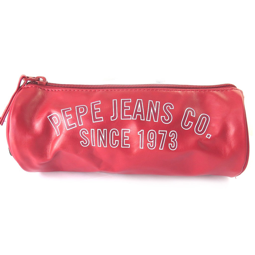 Trousse tube \'Pepe Jeans\' rouge - [M7872]