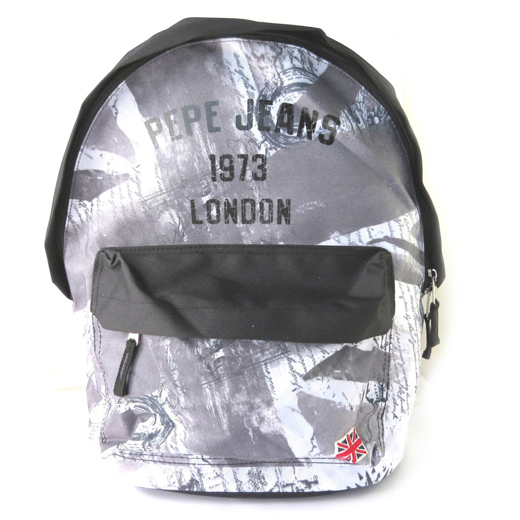Sac à dos \'Pepe Jeans\' gris - Union Jack (42x30x15 cm) - [M7876]