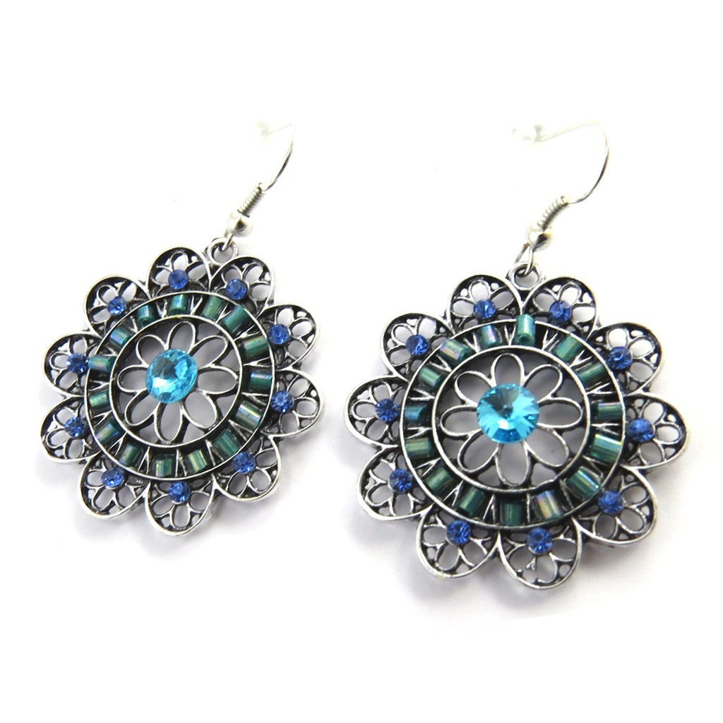 Boucles créateur \'Sissi\' bleu  - [M8154]