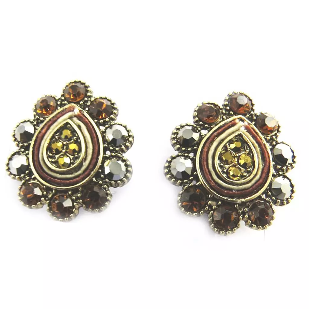 les trésors de lily Clips Créateur 'Sissi' marron [M8239]