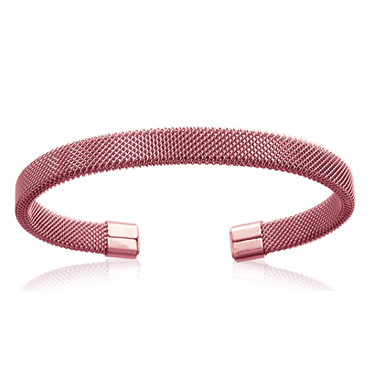 Bracelet Acier \'Chorégraphie\' doré rosé (gold pink) - 64 mm 8 mm - [M8805]
