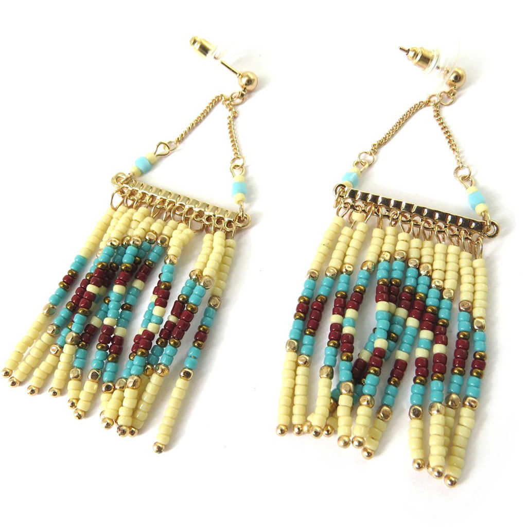 Boucles Créateur \'Altaï\' beige vert - [M9348]