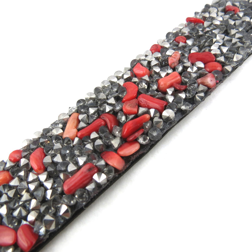 Bracelet fantaisie \'Mineralia\' rouge gris - [N1139]