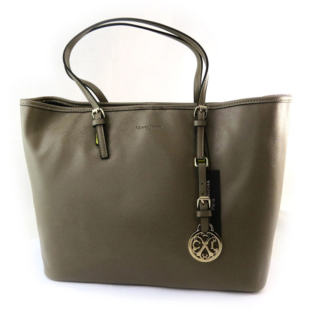 Sac créateur \'Christian Lacroix\' taupe - [N4591]
