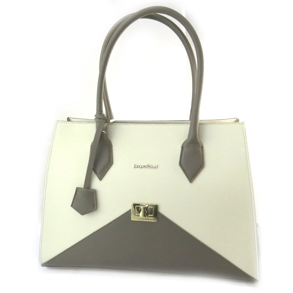 Sac cuir \'Jacques Esterel\' beige taupe - [N4972]