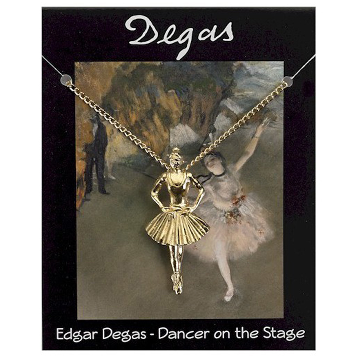Collier créateur \'Degas\' doré (Ballerine) - 20 mm - [N5267]