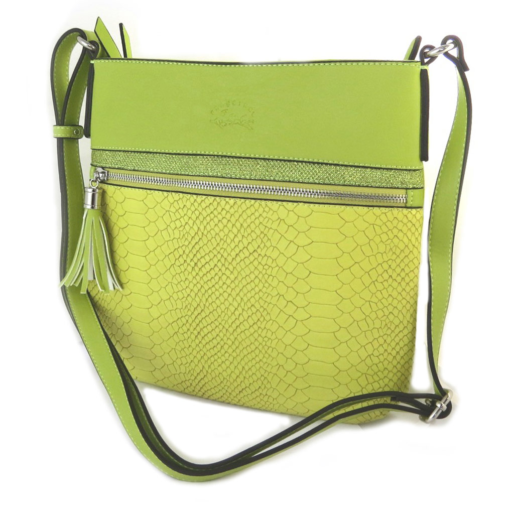 Sac bandoulière \'Romy\' vert pistache - 28x27 cm - [N6502]