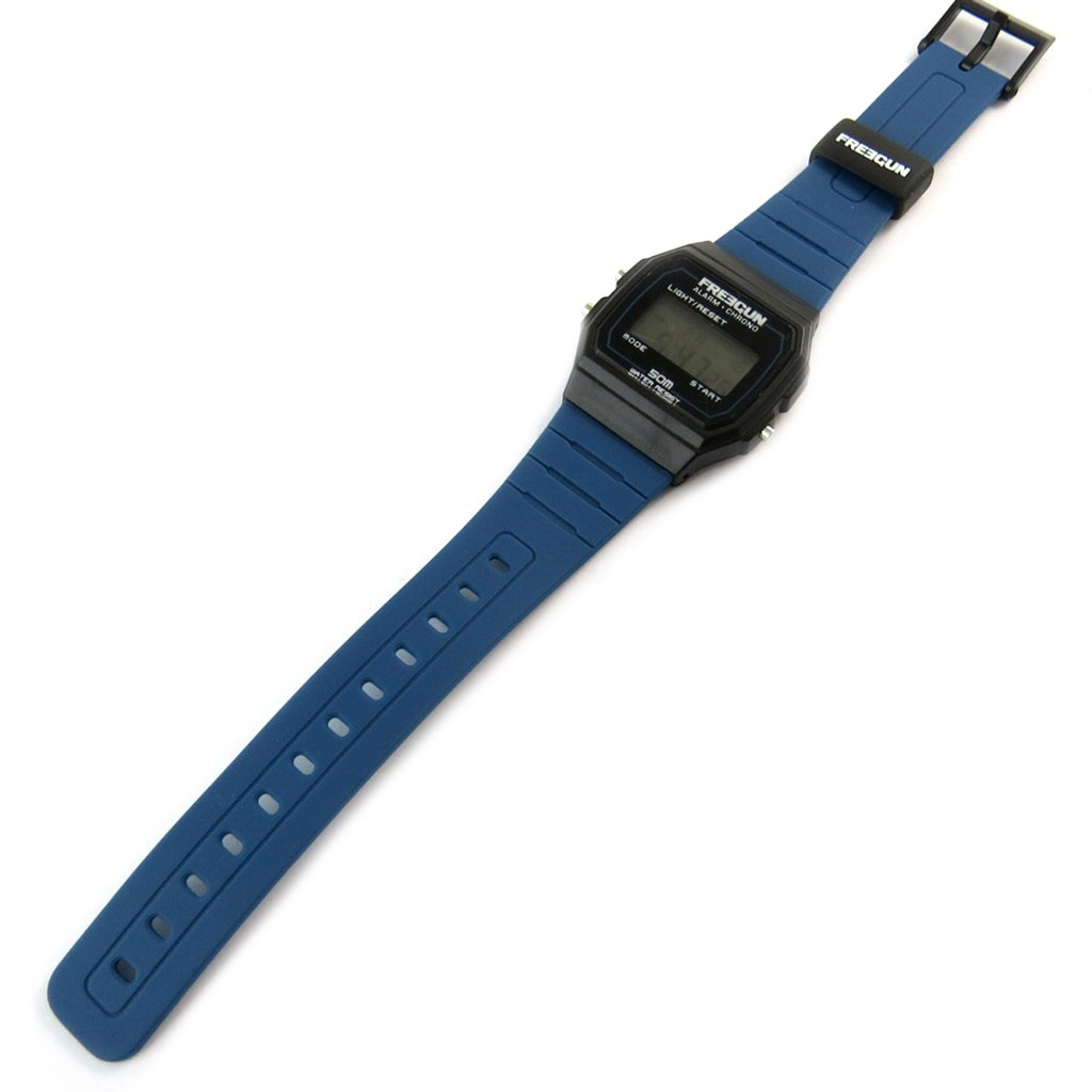 Montre digitale \'Freegun\' bleu foncé - [N9465]