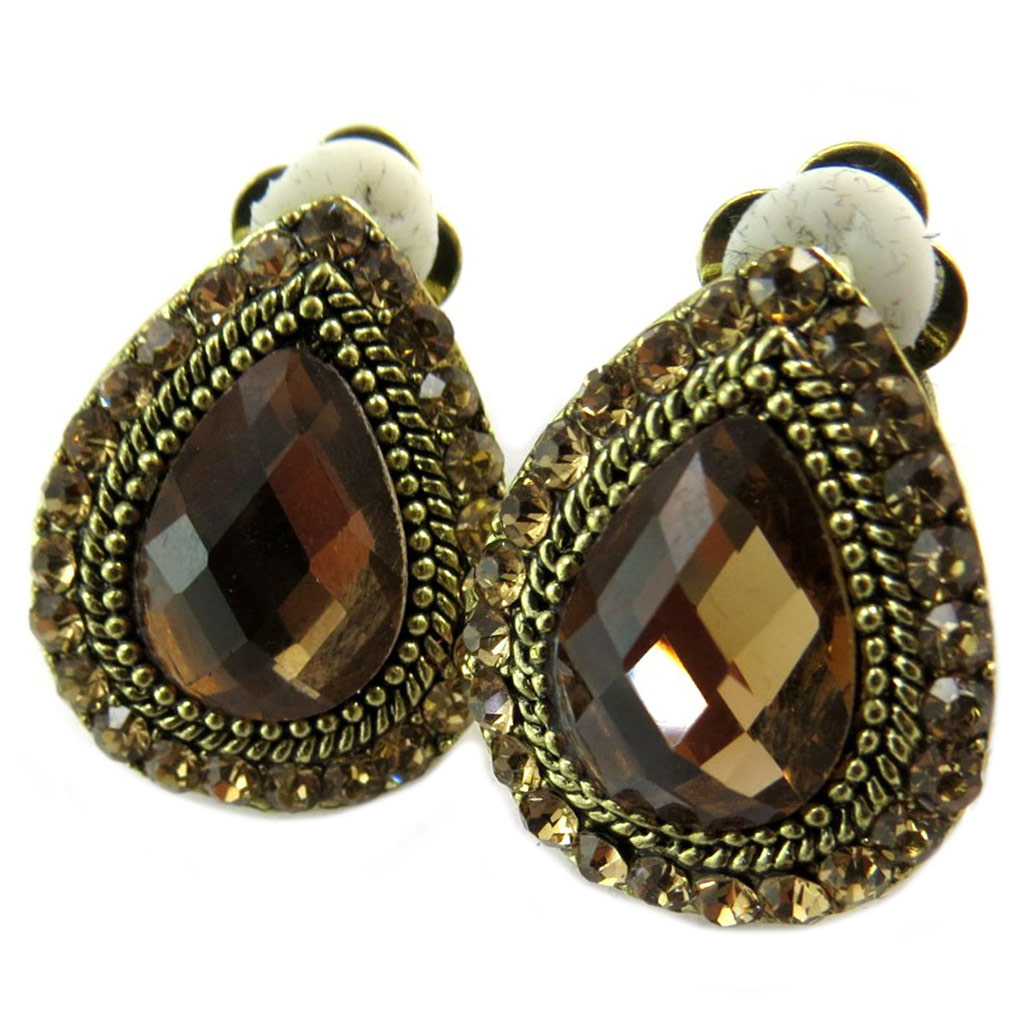 Clips Créateur \'Sissi\' marron doré - 25x20 mm - [P4740]
