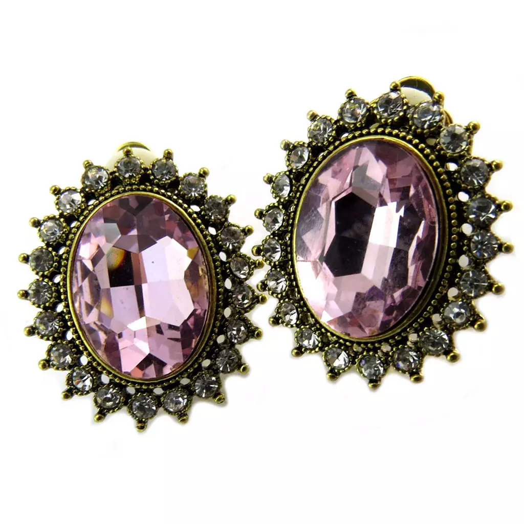 les trésors de lily Clips Créateur 'Sissi' rose doré 26x22 mm [P4932]