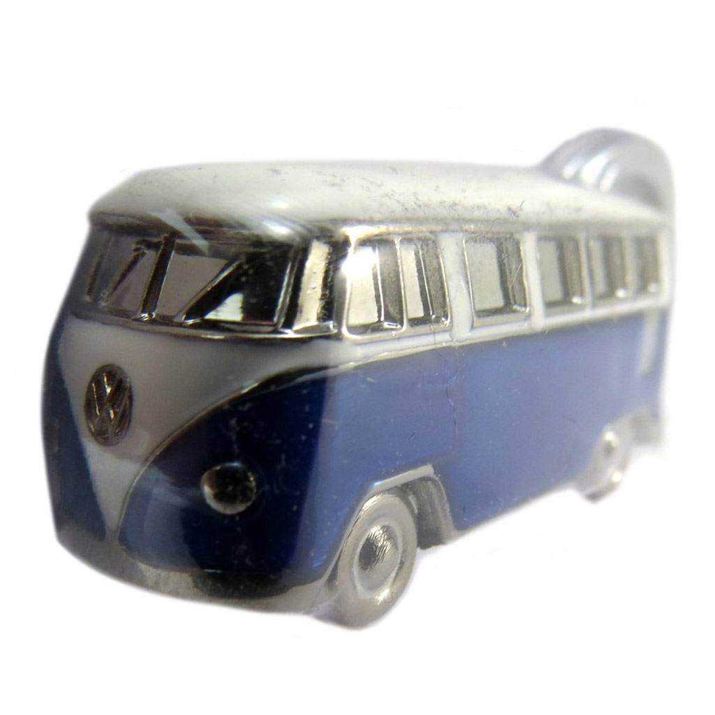 Porte-clés 3D \'Volkswagen\' bleu blanc argenté - 45x20 mm - [P5330]