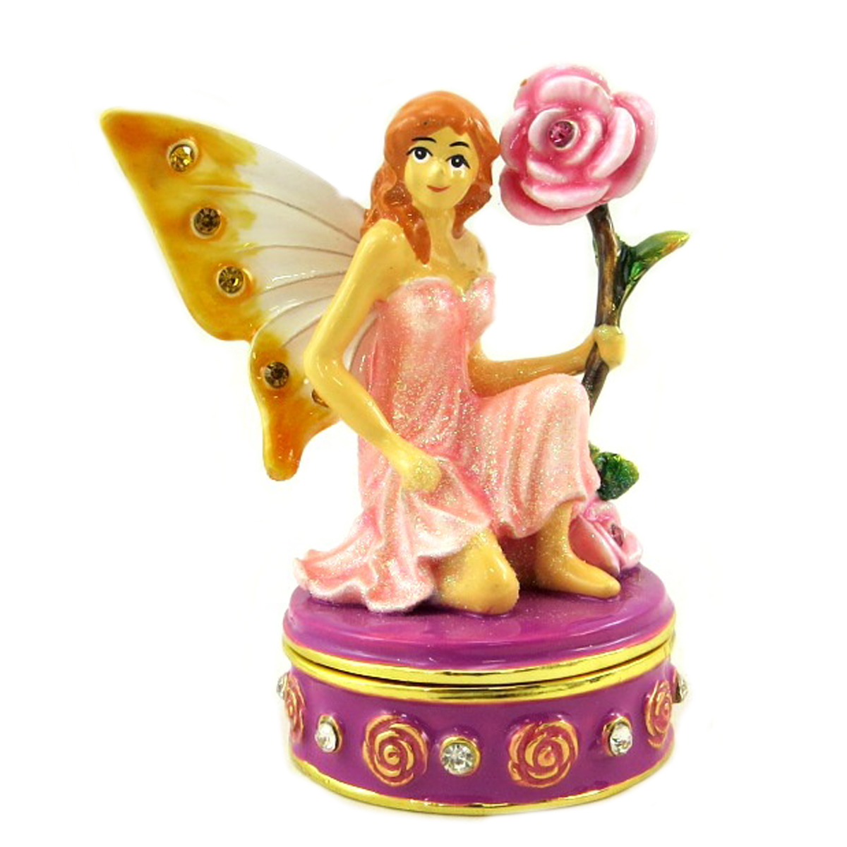 Coffret à Bijoux \'Fairy Dreams\' rose violet - 70x55 mm - [P9439]