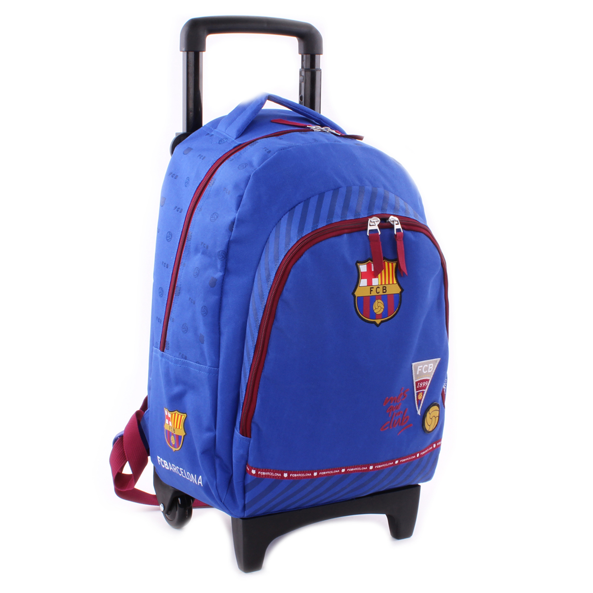 Sac à dos trolley \'FC Barcelona\' bleu rouge - 45x31x17 cm - [Q1929]