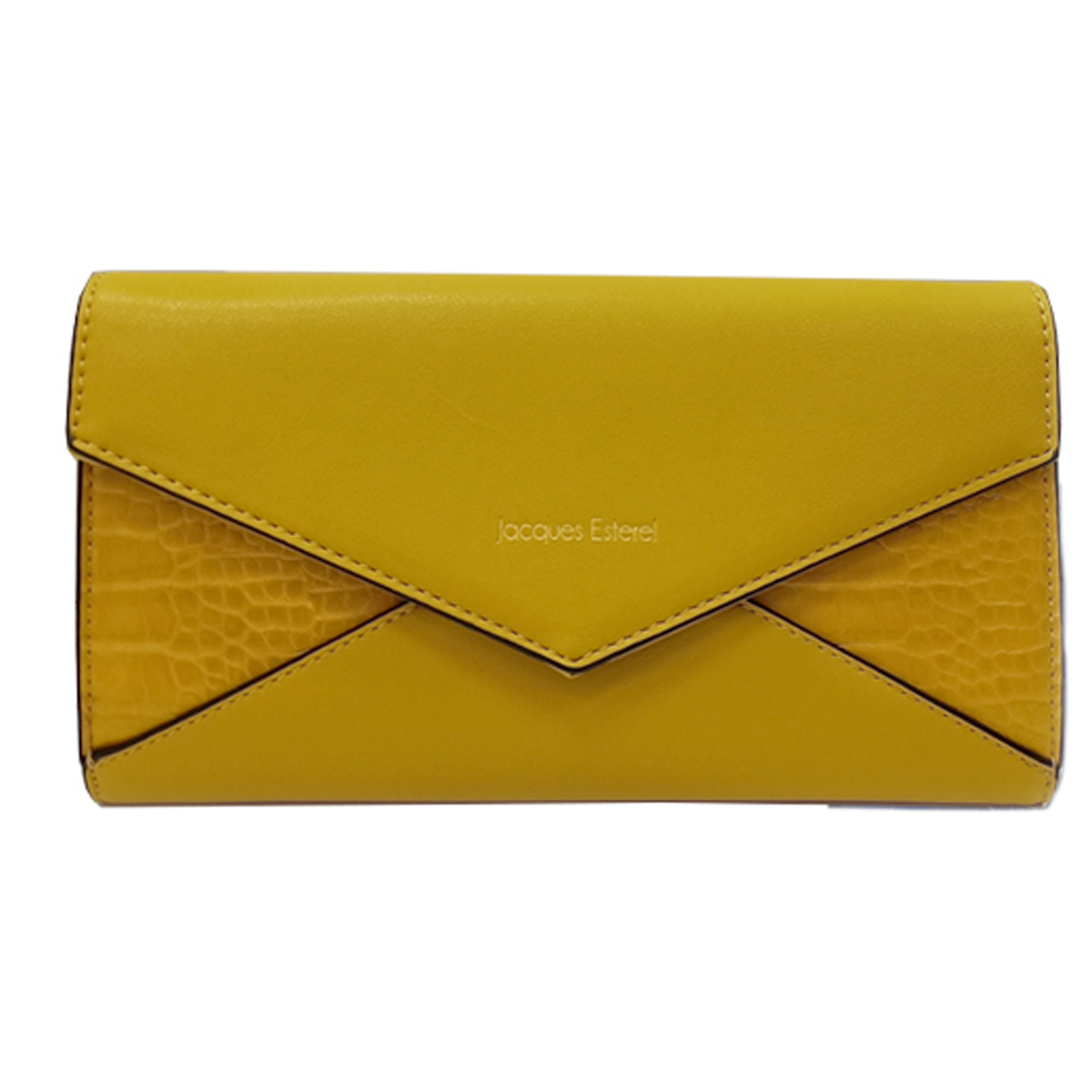 Sac pochette \'Jacques Esterel\' jaune - 26x15x3 cm - [Q2143]