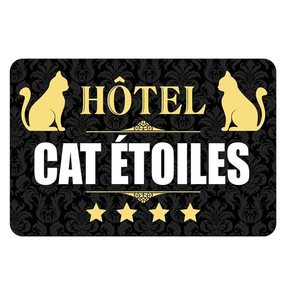 Tapis Intérieur \'Messages\' (Hôtel cat étoiles) - 60x40 cm - [Q2409]