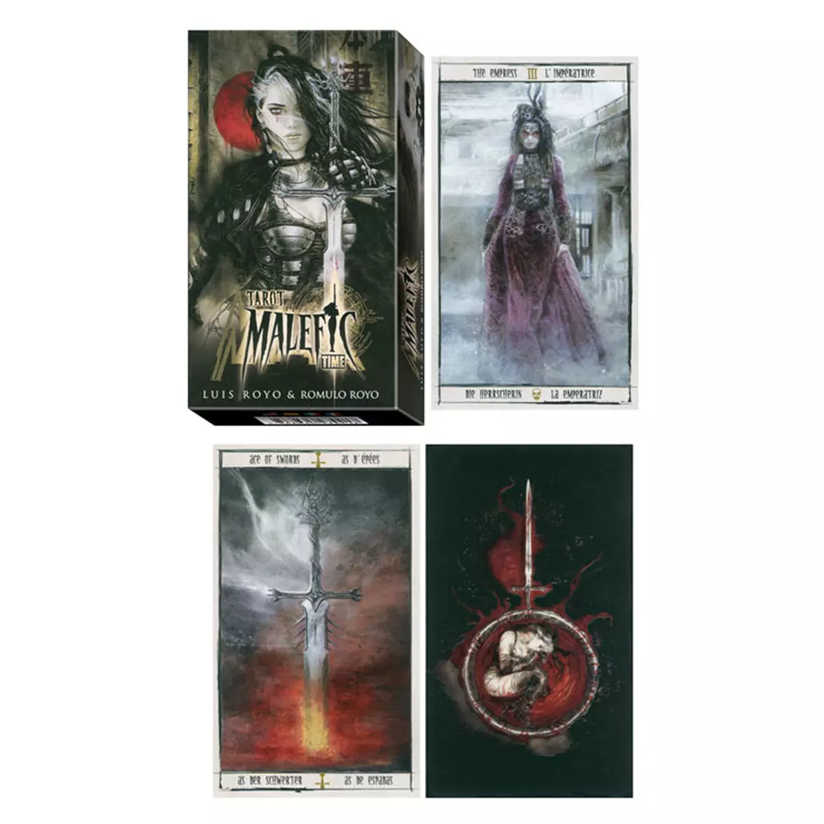 les trésors de lily Tarot Créateur 'Malefic Time' noir gris 115x6x3 cm [Q2760]