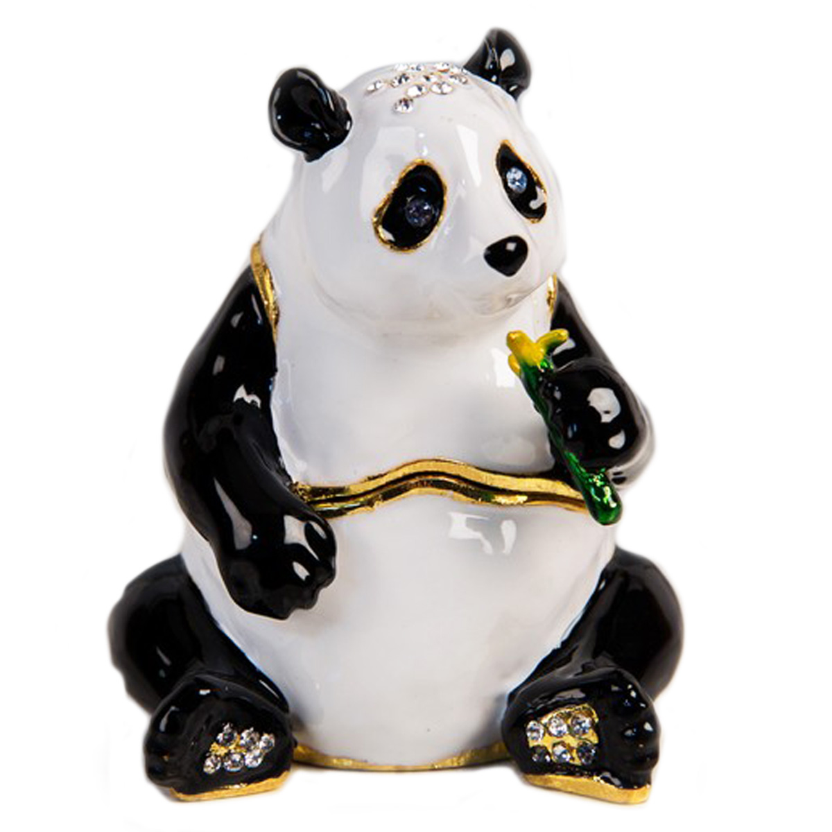 Coffret à Bijoux \'Maître Panda\' noir blanc - 6 cm - [Q3857]