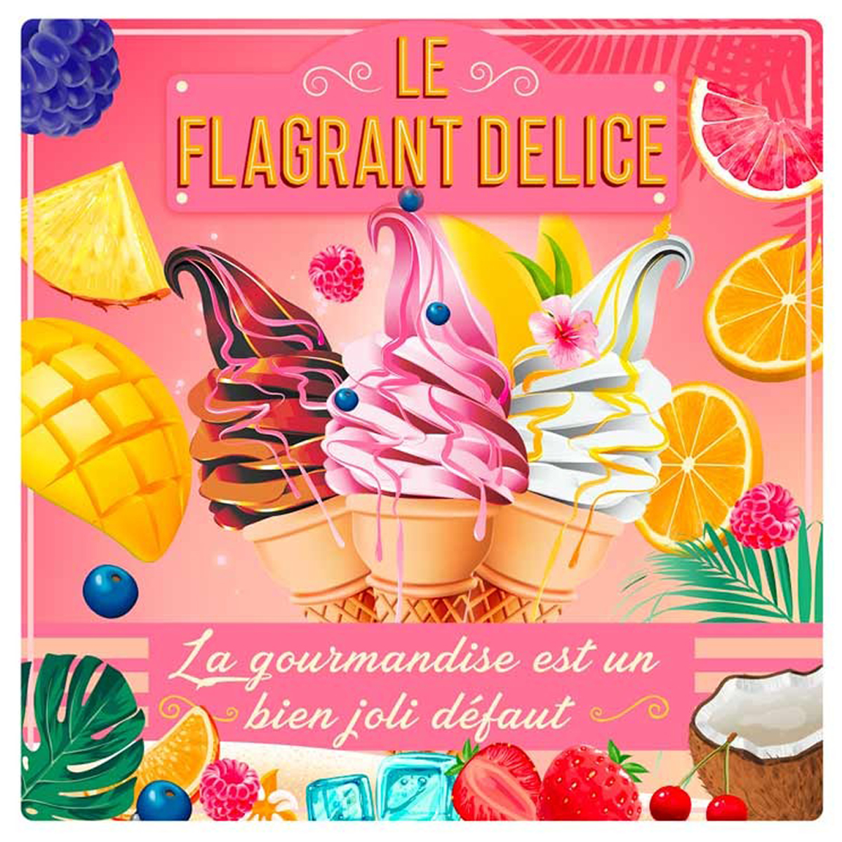 Plaque métal humoristique \'Messages\' (Le flagrant délice) - 30x30 cm - [Q6641]