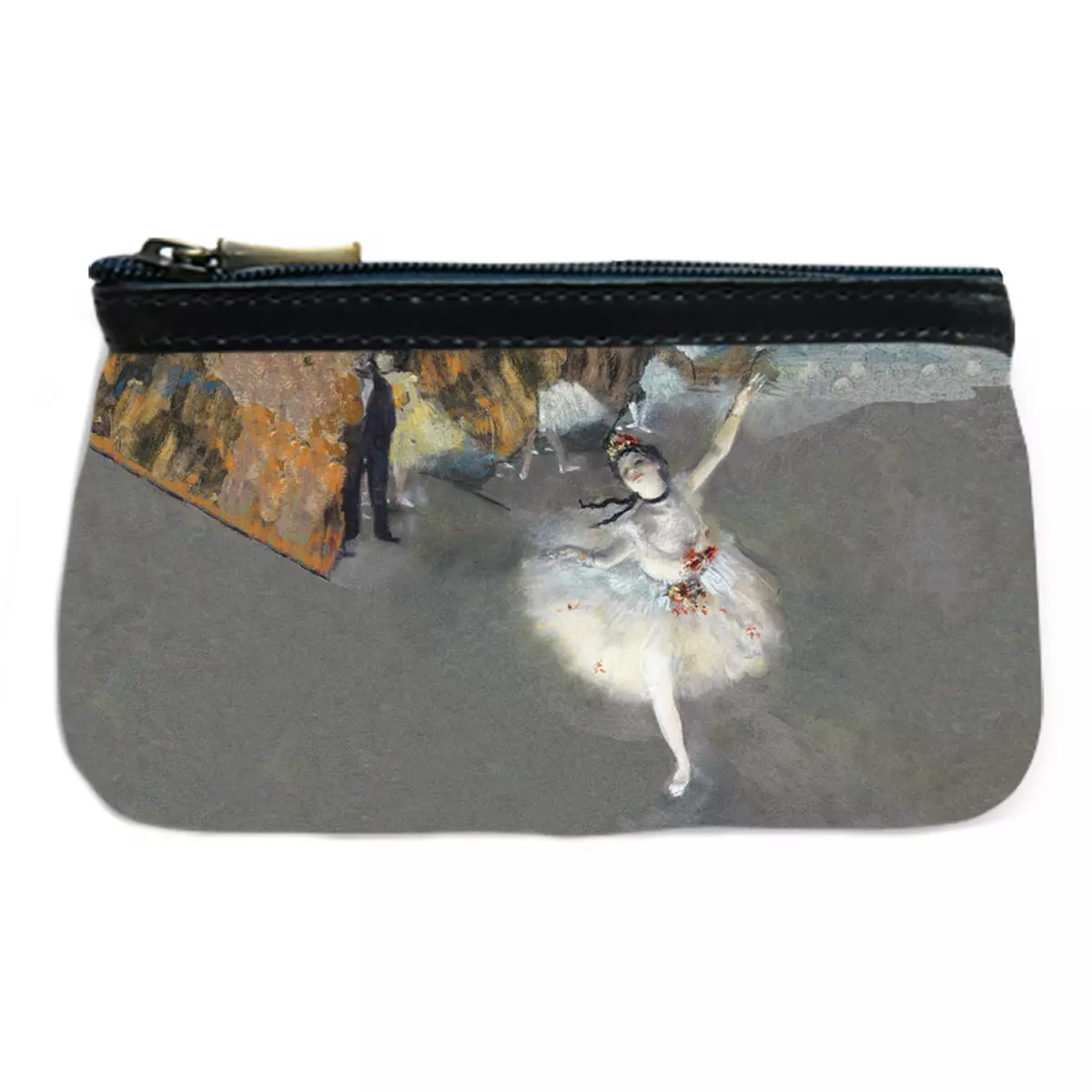 les trésors de lily Pochette trousse artisanale 'Edgar Degas' gris (l'Etoile) 17x12 cm [Q6654]