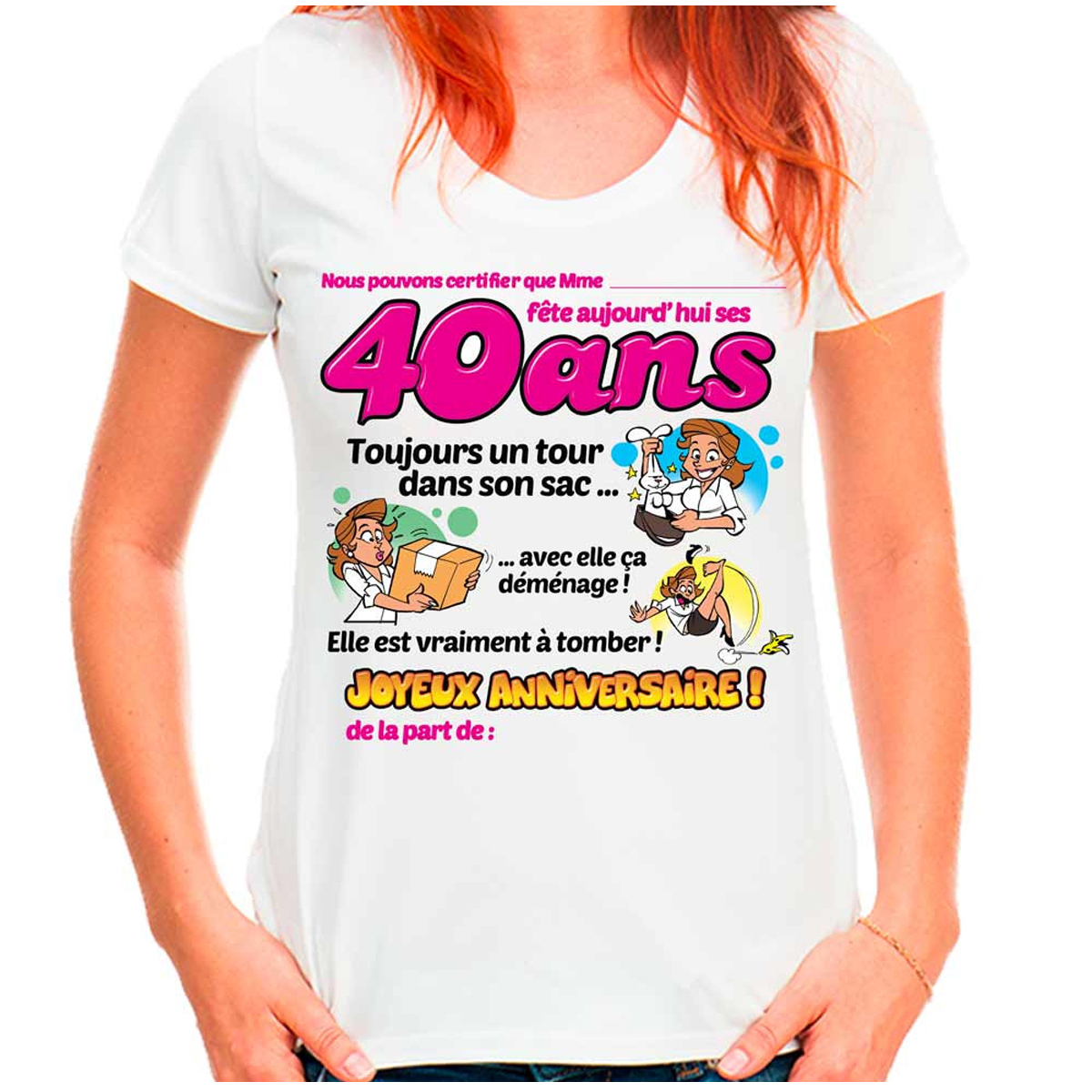 T-shirt Femme Je n'ai pas 40 ans,idée cadeau d'anniversaire 40 ans