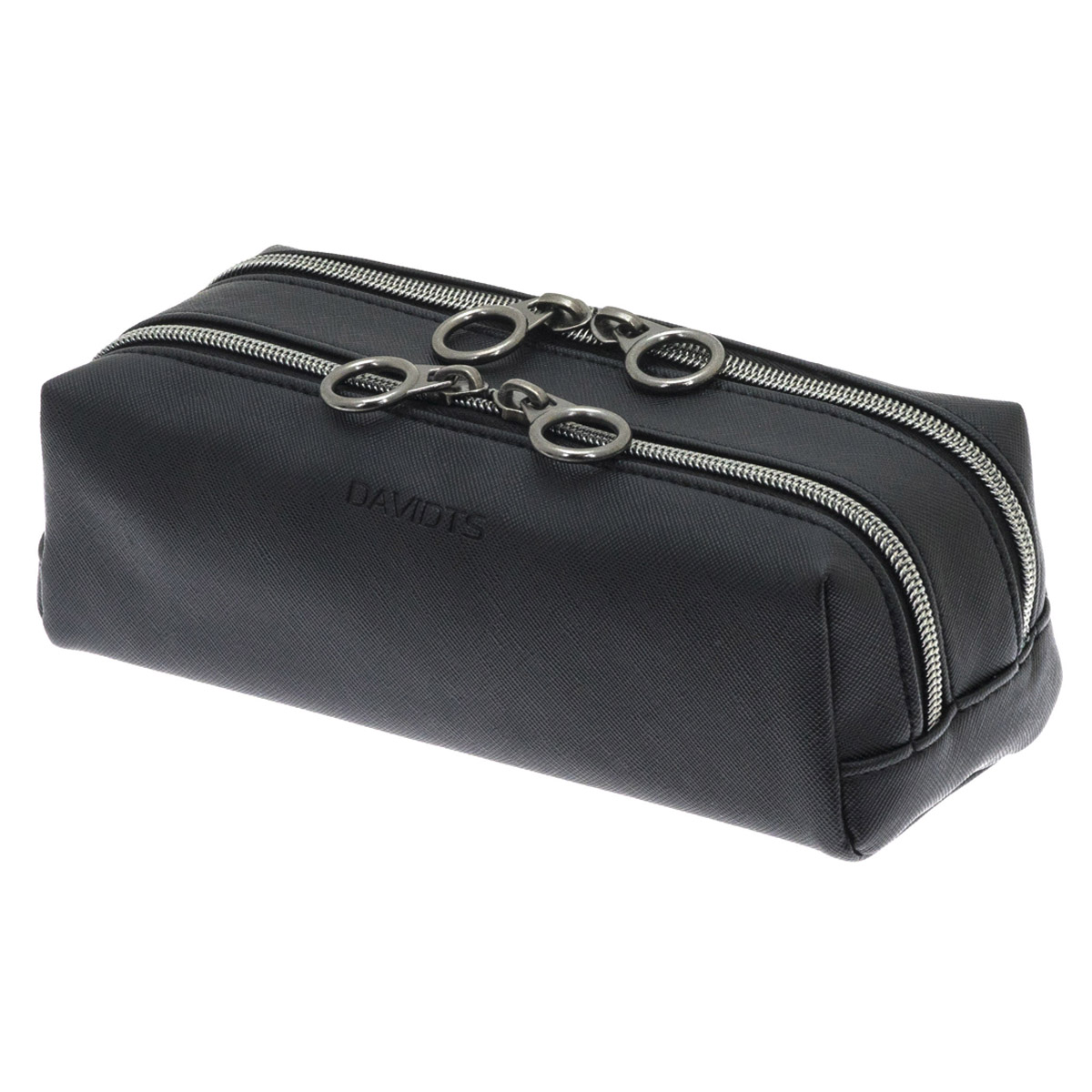 Trousse de maquillage zippée \'Zip\'n go\' noir (2 compartiments) - 218x85x7 cm - [Q9918]