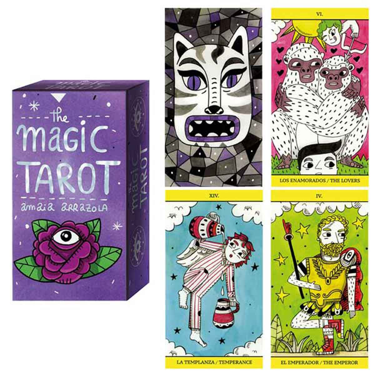 Tarot Créateur \'The Magic Tarot\' violet - 115x6x3 cm - [R2811]