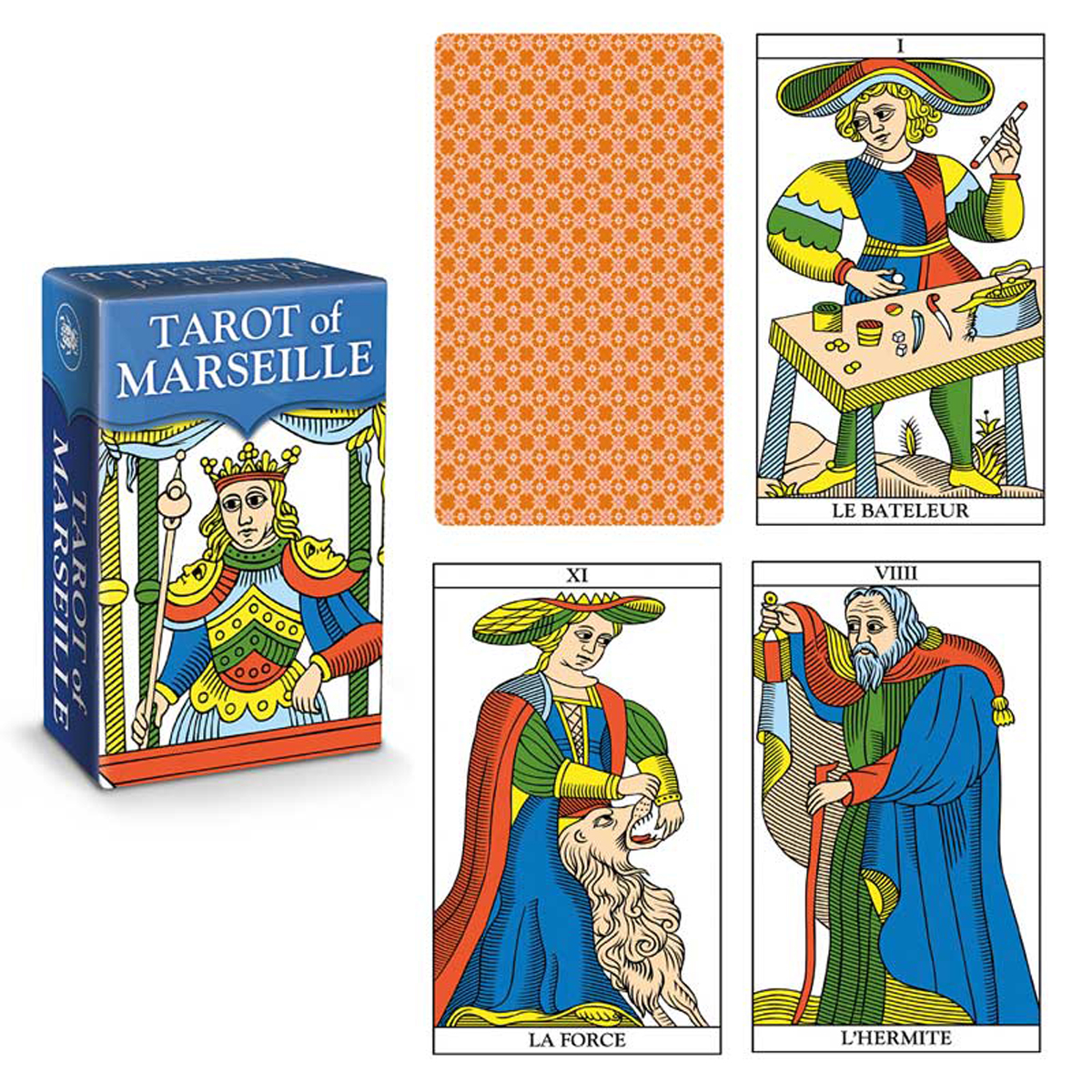 Mini tarot créateur \'Tarot de Marseille\' - 9x6x4 cm - [R2813]