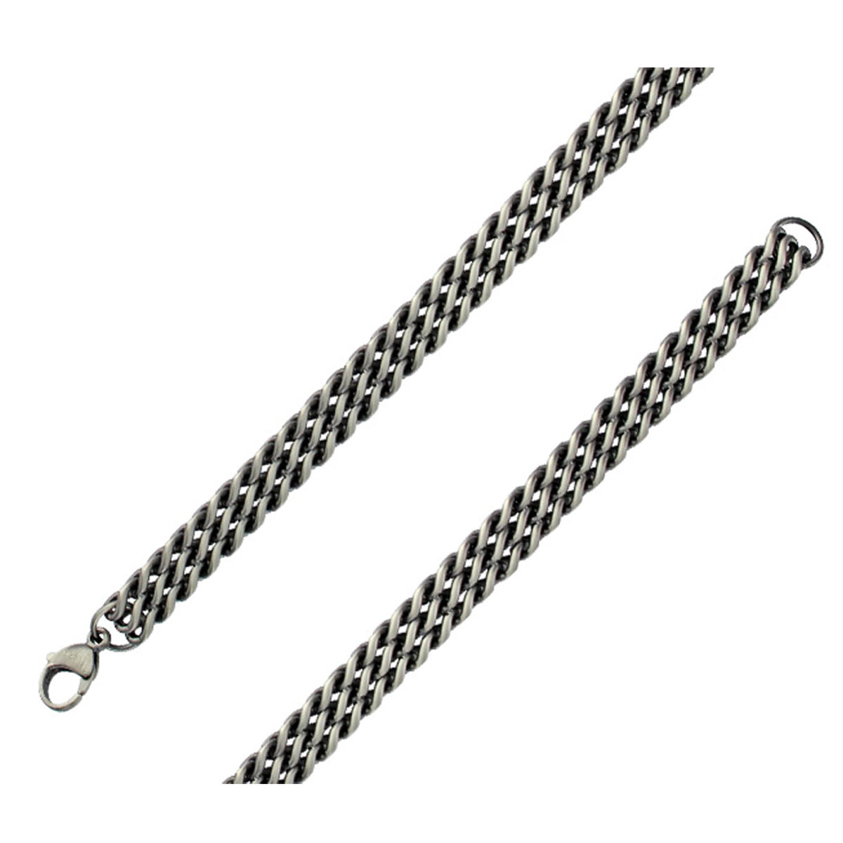 Bracelet acier Homme \'Peaceful\' gris - 21x1 cm - [R5126]