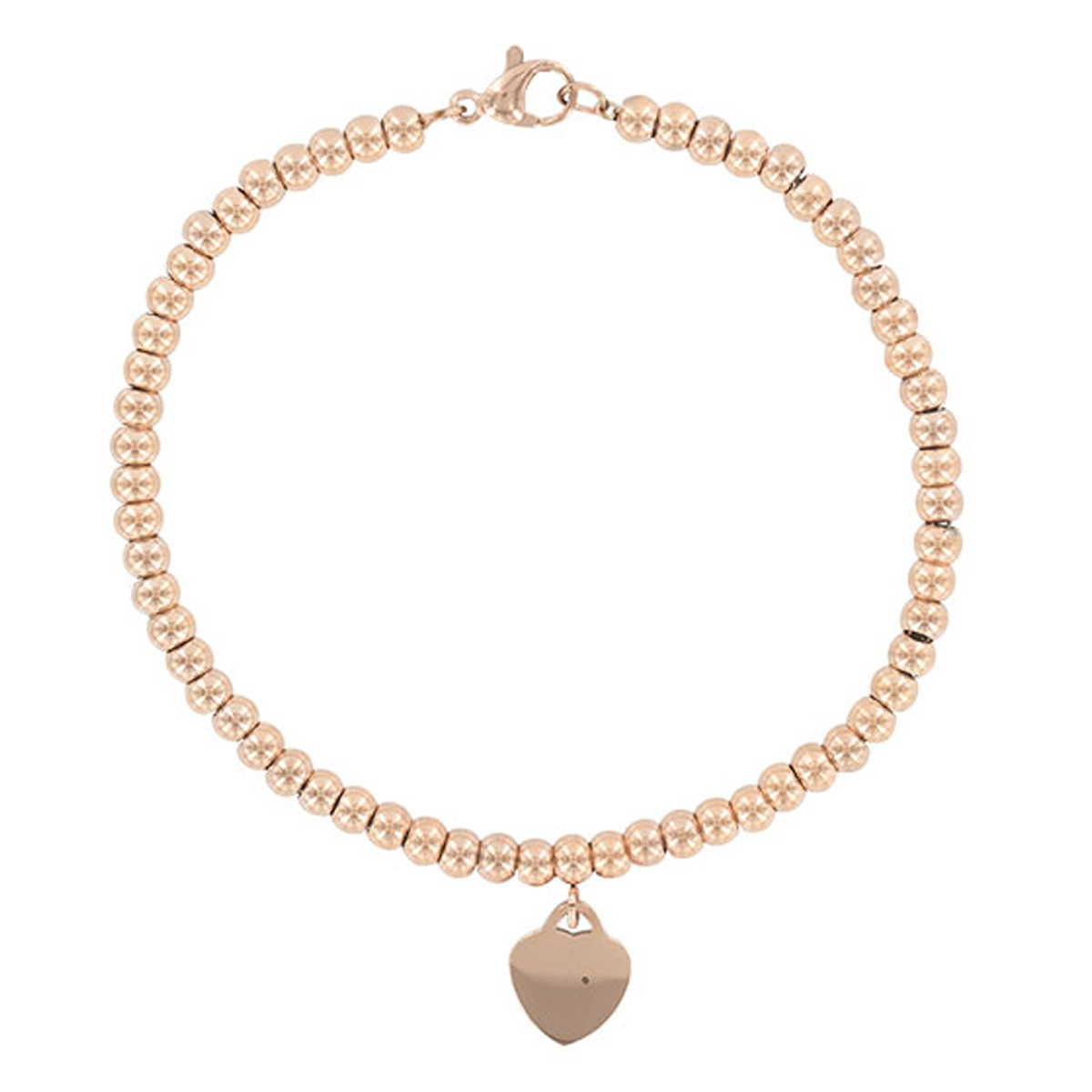Bracelet Acier \'Love\' rosé - 19 cm, 9 mm - [R5400]