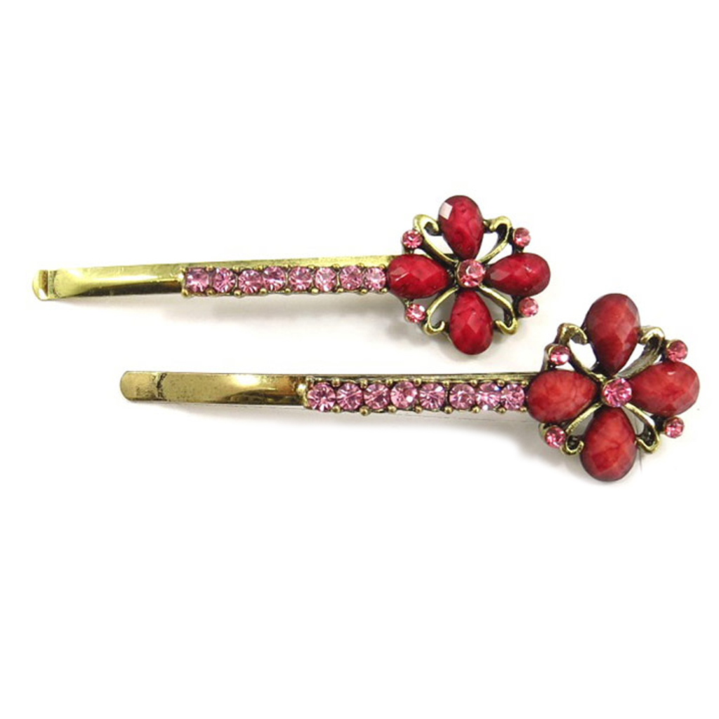 Paire De Barrettes Feuilles Métal Doré - Occasion, Taille Unique, Style Diadème, Femme