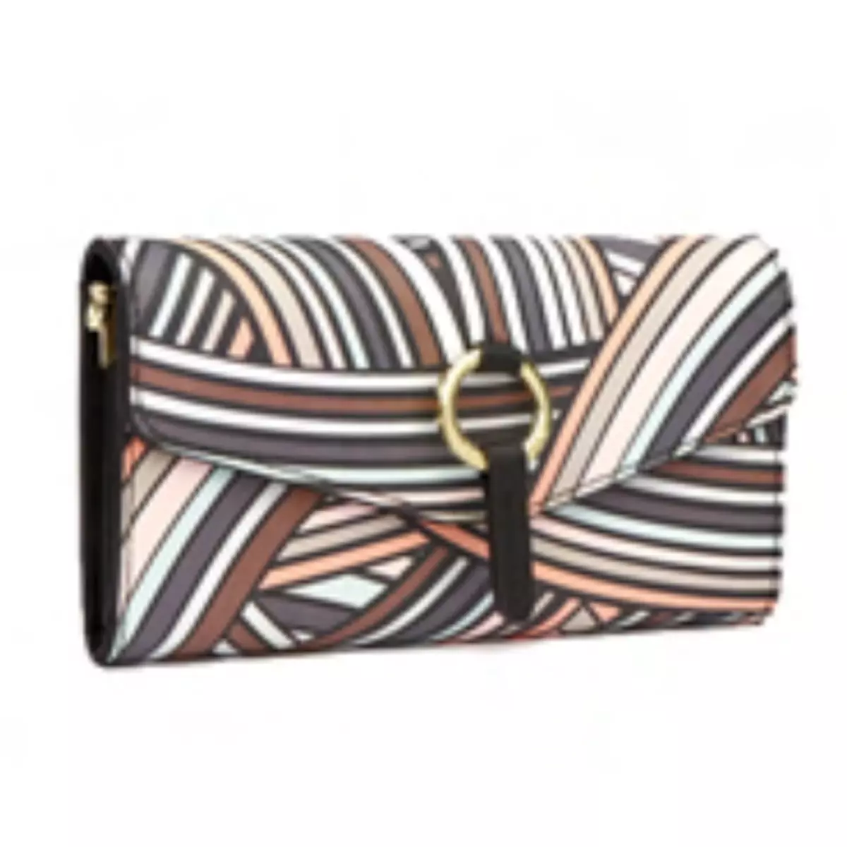 les trésors de lily Compagnon Pochette 'Ted Lapidus' noir (2 compartiments) 210x120x25 mm [R6821]