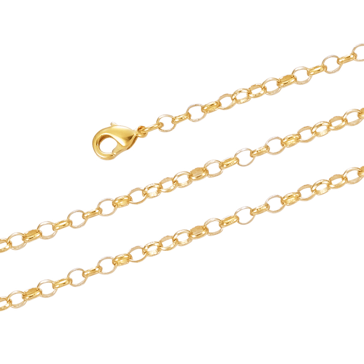 Chaine Plaqué-Or \'Jaseron\' doré - 85 cm 3 mm - [F6363]