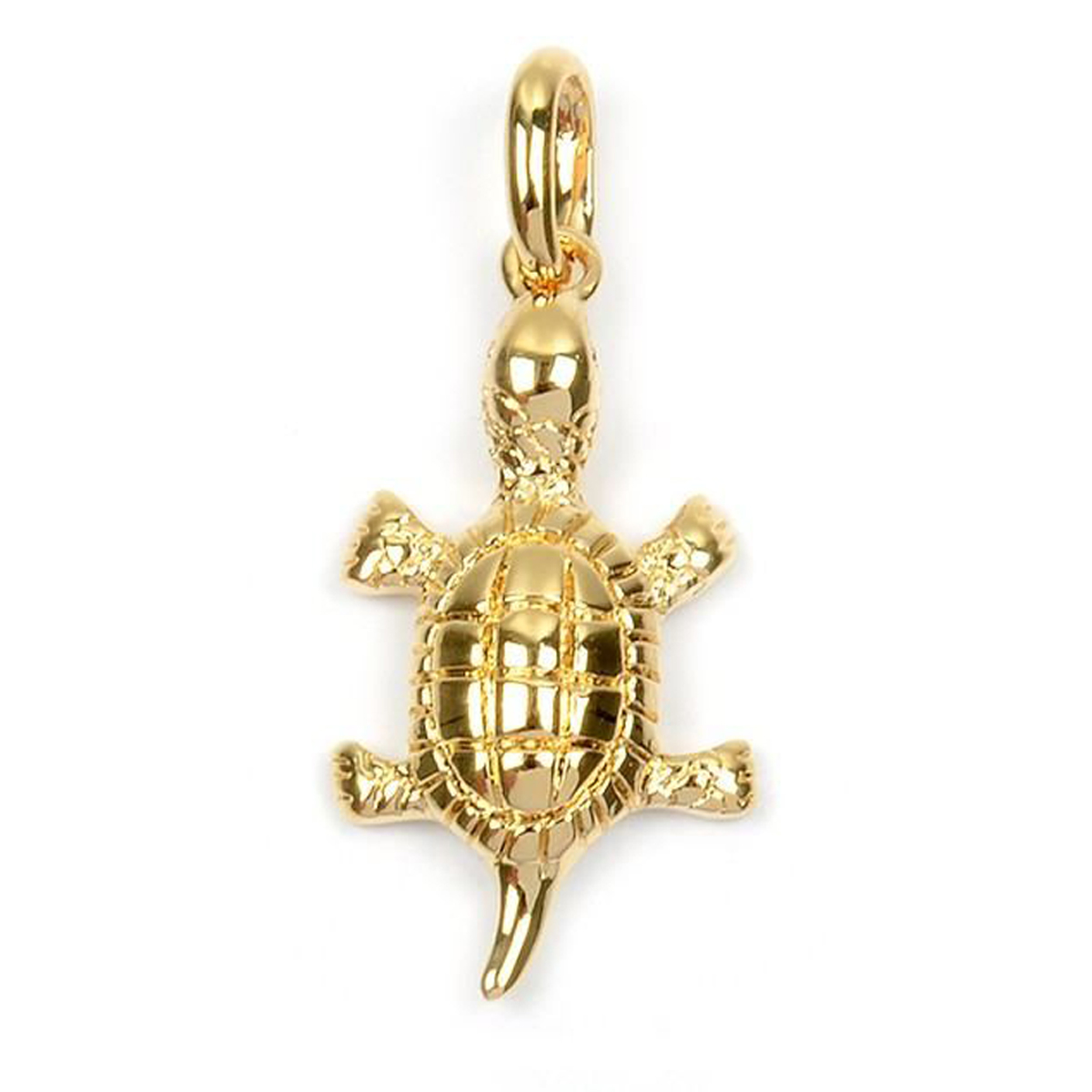 Pendentif Plaqué Or \'Tortue\' doré - 20x10 mm - [L4384]