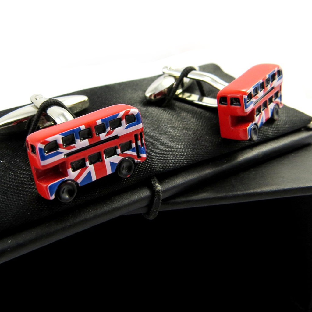 Boutons de Manchettes \'So British\' bus anglais - [M6437]