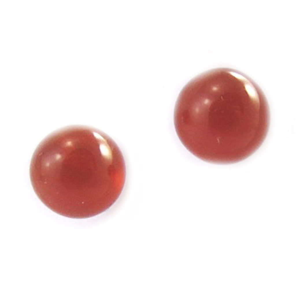 Boucles \'Mineralia\' agate rouge - 6 mm  - [M6532]