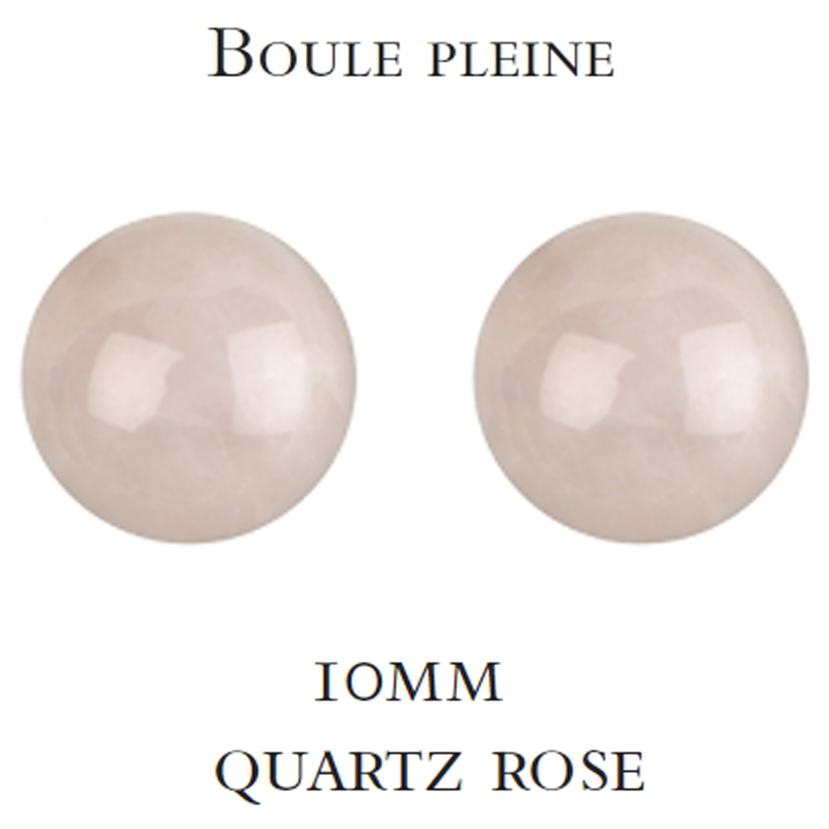 Boucles argent \'Mineralia\' quartz rose - 10 mm - [M6669]